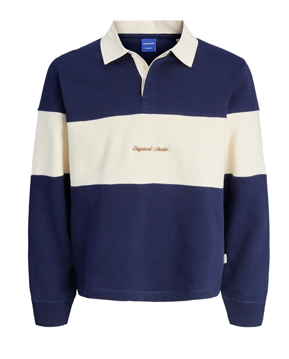 Jack & Jones Norrebro Blocking Sweat Polo - Ocean Cavern